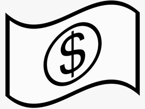 Bill One Dollar Clip Art Black And White Transparent - Dollar Bill Clip Art Black And White