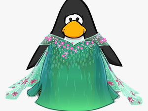 Elsa S Spring Dress On A Player Card - Club Penguin Character