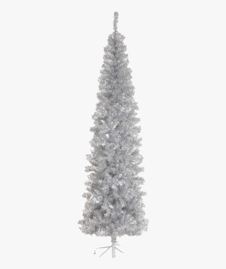 Tinsel Christmas Tree Png Transparent Picture - Silver Christmas Tree