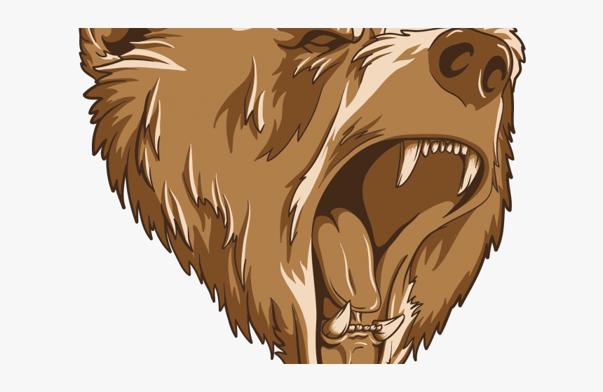 Transparent Mascot Clipart - Roaring Bear Logo Png