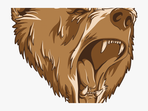 Transparent Mascot Clipart - Roaring Bear Logo Png