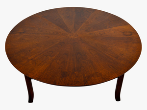 1960s Mid Century Modern Walnut Round Coffee Table - Mid Century Round Coffee Table