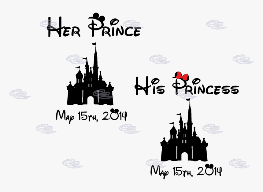 Disney Castle Silhouette Logo Png - His Princess Her Prince Hoodies