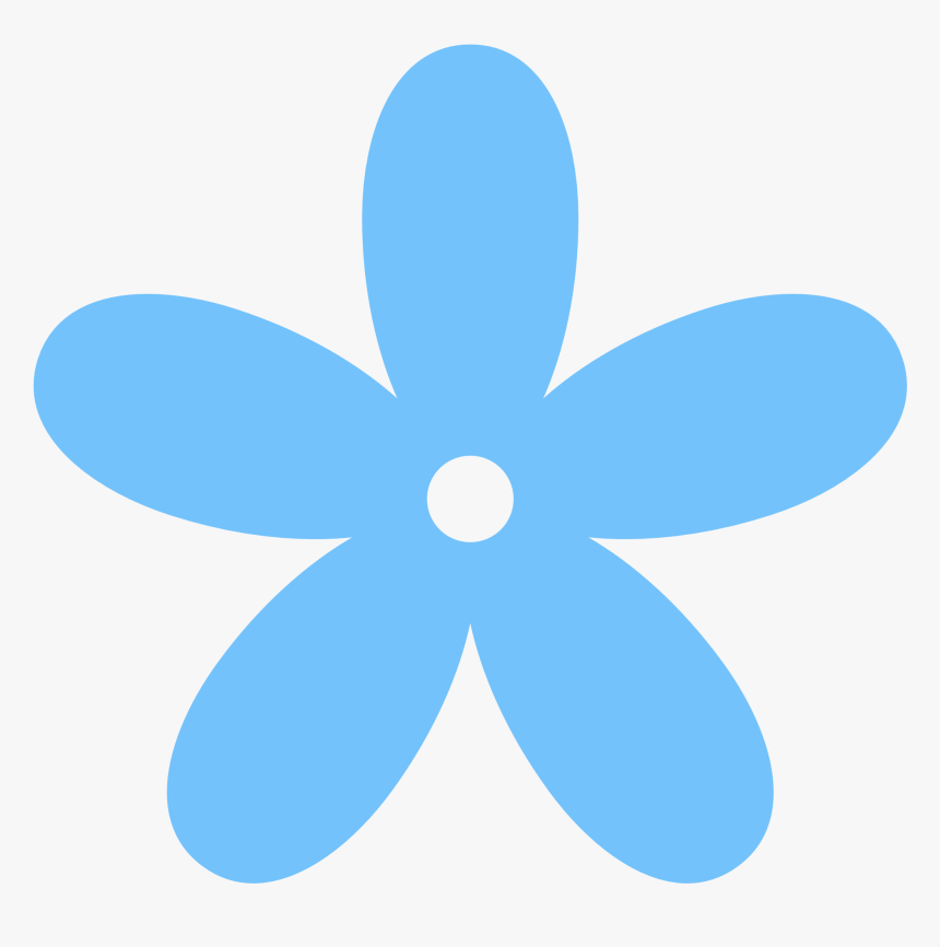 Flower Clipart Blue Alphabet - P