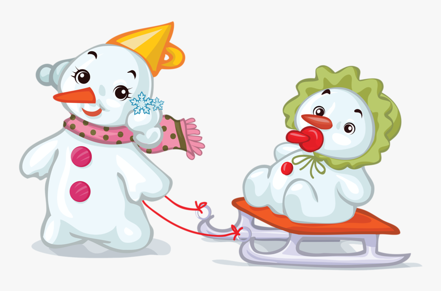 Cute Cartoon Snowman Clip