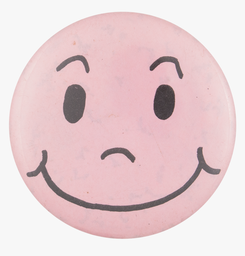 Pale Pink Smiley Face Smileys Button Museum - Pale Smiley Face