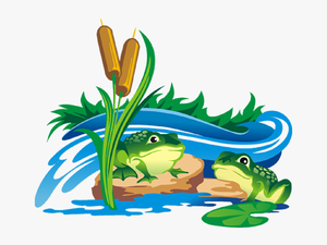 Frogs Clipart Clear Background - Cat Tail Plant