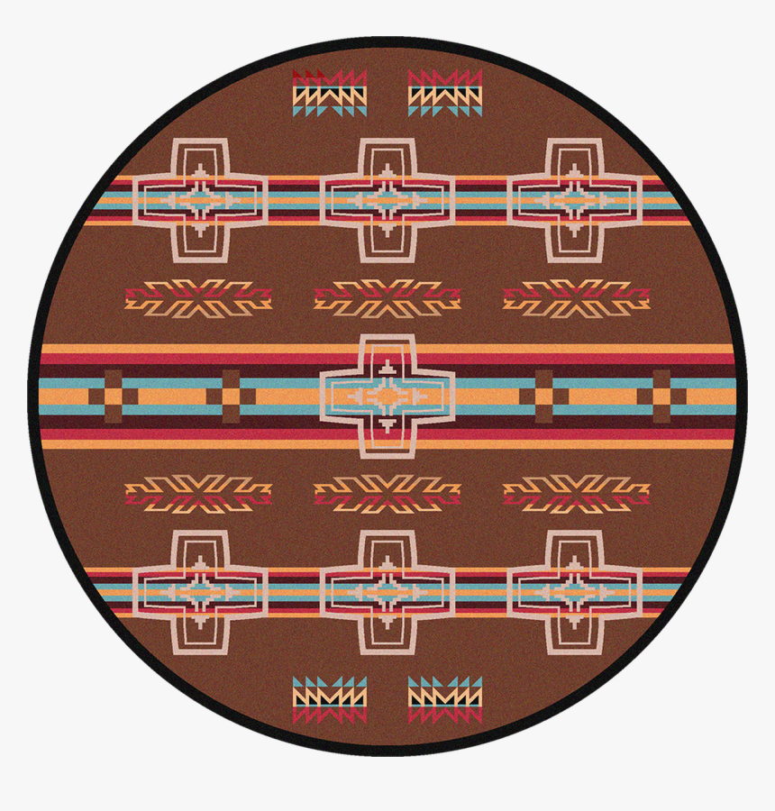 Canyon Cross/sunset Round Rug By