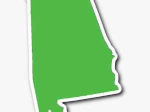 Alabama State Shape Sticker Lime Green Alabama T Shirts