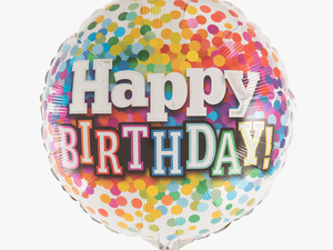 Birthday Rainbow Confetti - Balloon