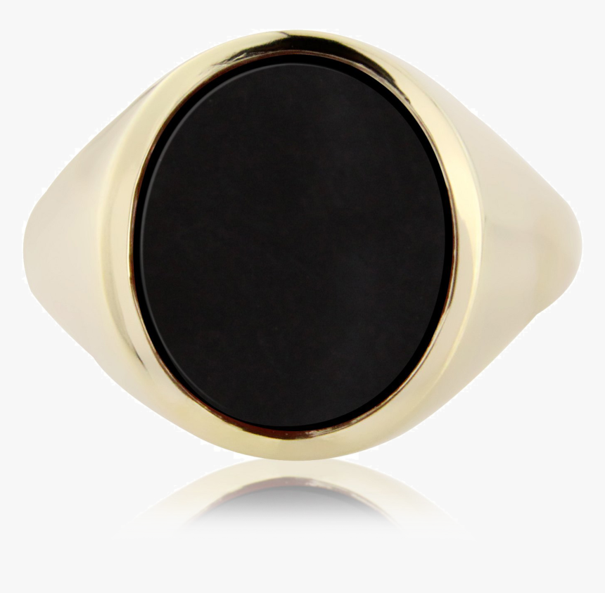Stone Set Oval Signet Ring - Rin