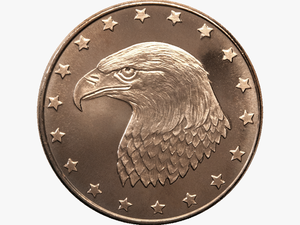 Custom Minted 1 Oz Copper Eagle Head Obverse 
 						src - Coin