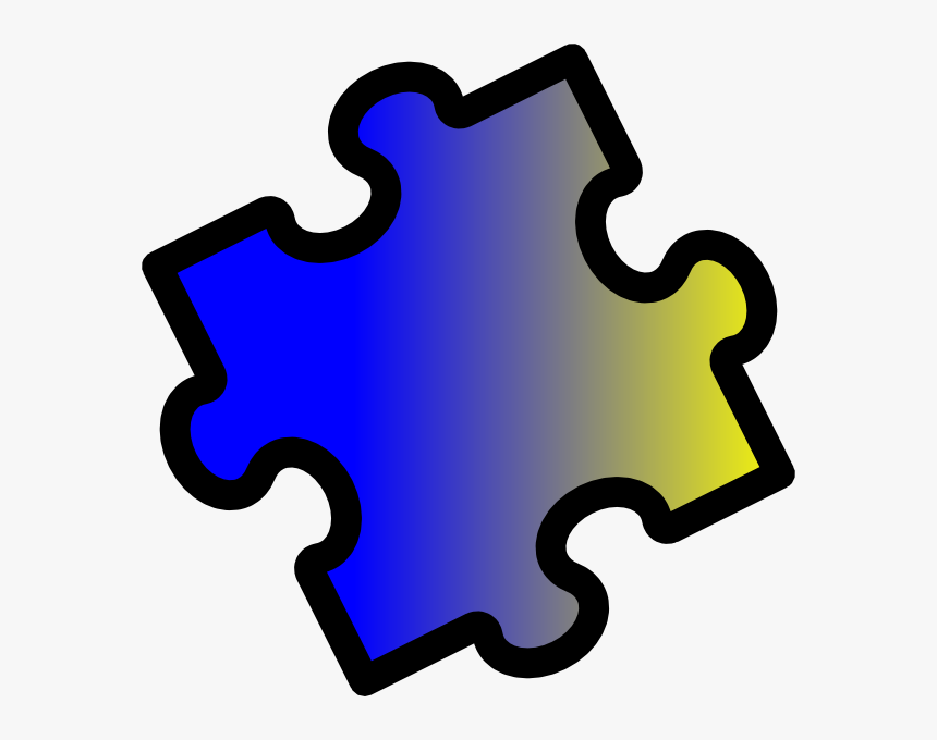 Blue To Yellow Puzzle Piece Svg 