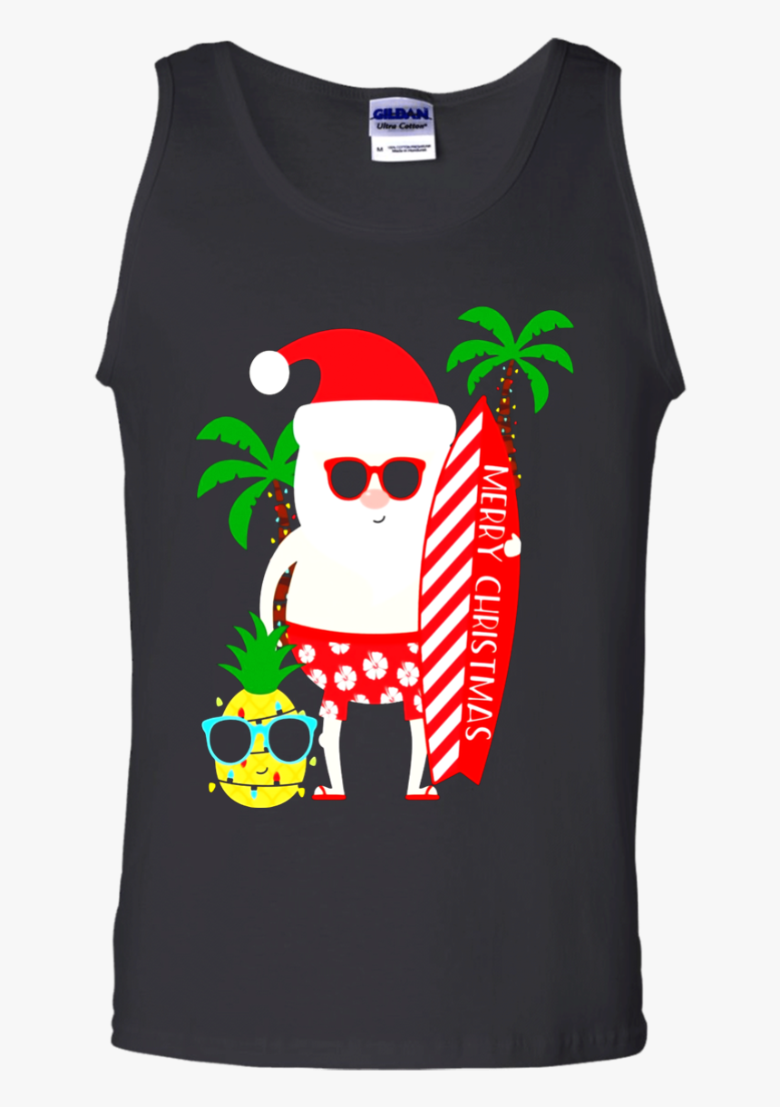 Santa Claus Surfing Hawaiian Shi
