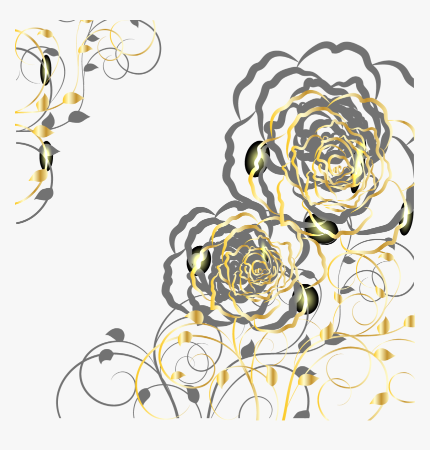 Euclidean Vector Gold Flower - Yellow And Gray Png Flower