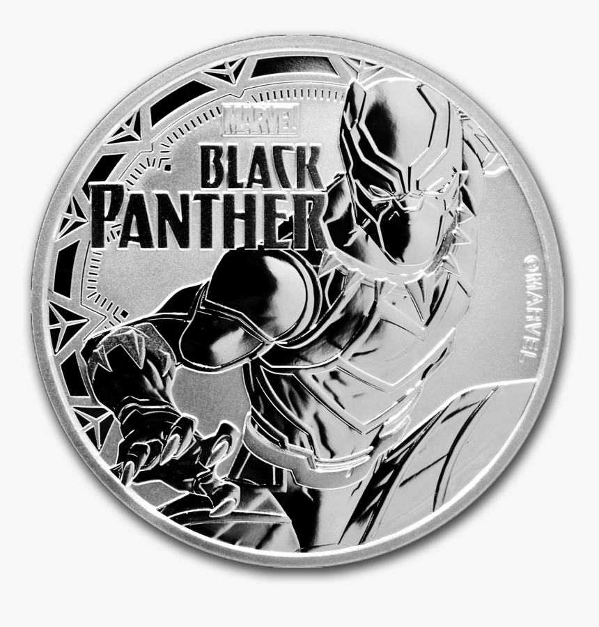 Transparent Black Panther Necklace Png - Black Panther Silver Coin