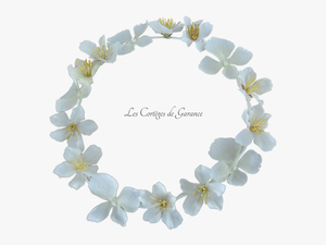 Couronne Blanche Hortensias Fleurs De Cerisiers - Artificial Flower