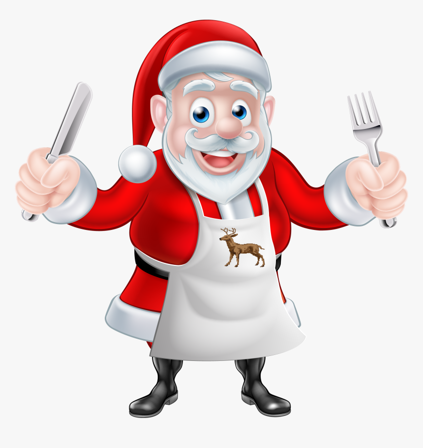 Santa Claus Chef Cooking Christmas - Santa Claus Chef Png