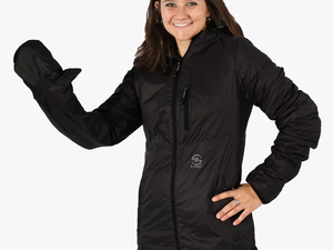 Women S Canyon Puffy Jacket - Coat With Gloves Attached