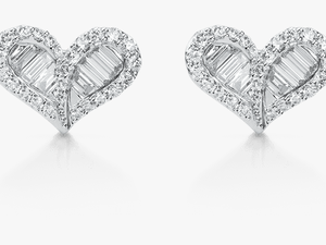 Earrings Tered Heart Shape Diamond Stud - Earrings
