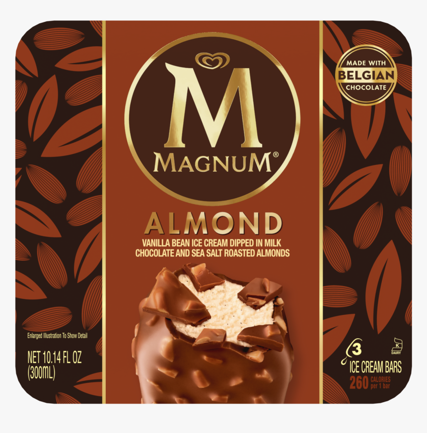 Almond Ice Cream Bar - Magnum Ice Cream Dark Chocolate