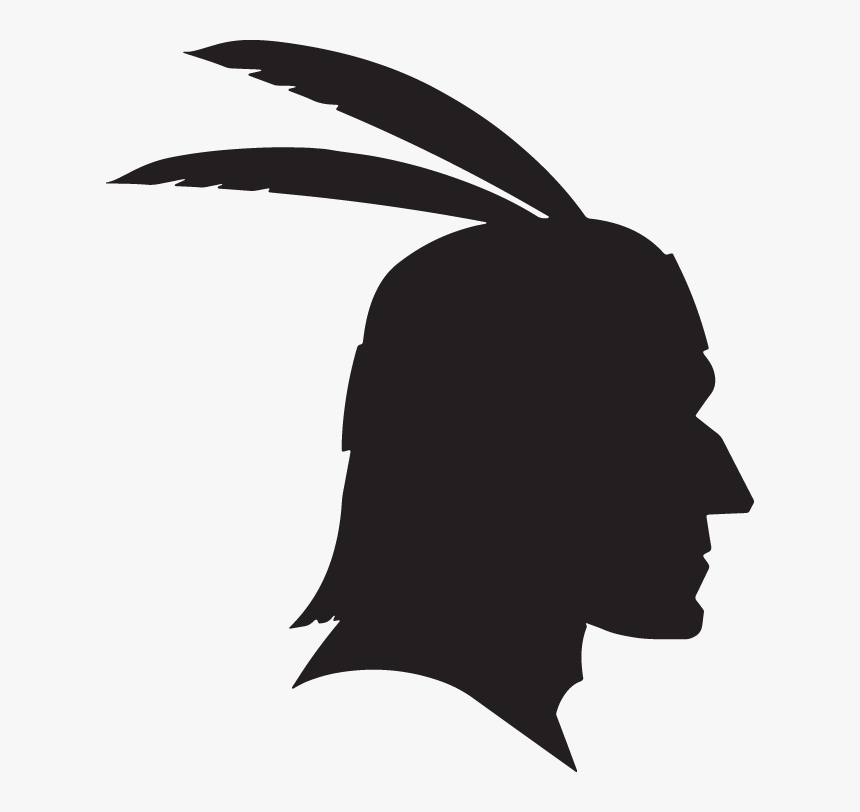 Transparent Feather Silhouette Png - Silhouette Native American Clipart