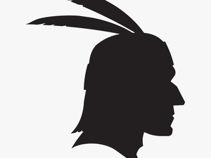 Transparent Feather Silhouette Png - Silhouette Native American Clipart