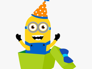 Minion Luau On Minions Despicable Me And Clipart Image - Minion With Birthday Hat