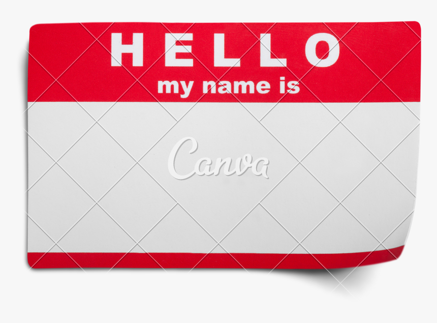 Hello My Name Is Tag Png - Graphic Design