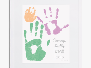 Child Handprint Png - Mummy Daddy Baby Handprint