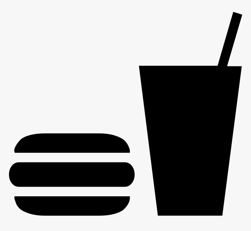 Hamburguer &amp; Drink With Straw - Fast Food Sign