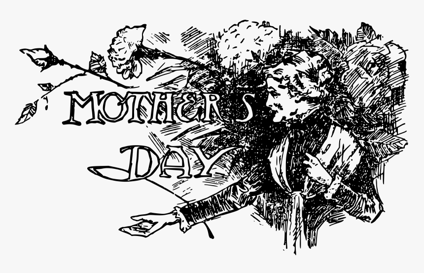 Mother S Day Title Clip Arts - Black And White Mother-s Day Clip Art