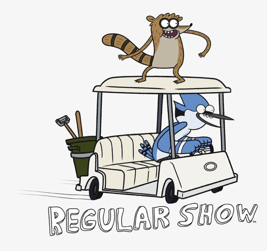 Regular Show Golf Cart Drawing