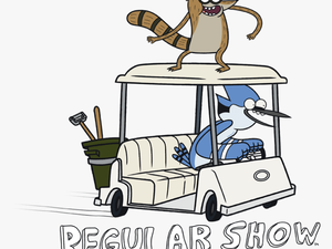 Regular Show Golf Cart Drawing