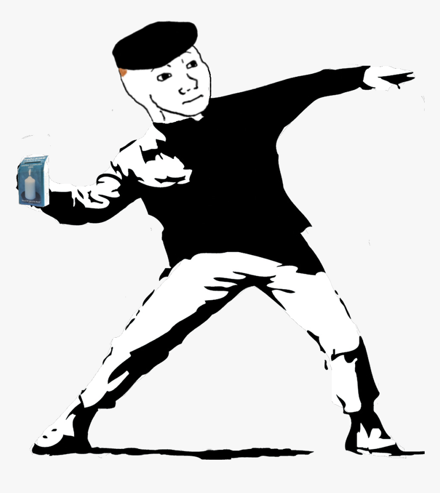 194 Kb Png - Banksy Throwing Flo