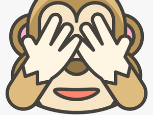 Transparent Evil Emoji Png - Monkey See No Evil Hear No Evil Speak No Evil Silhouette