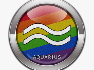Capricorn Horoscope Symbol On Round Lgbt Rainbow Pride - Rainbow Flag