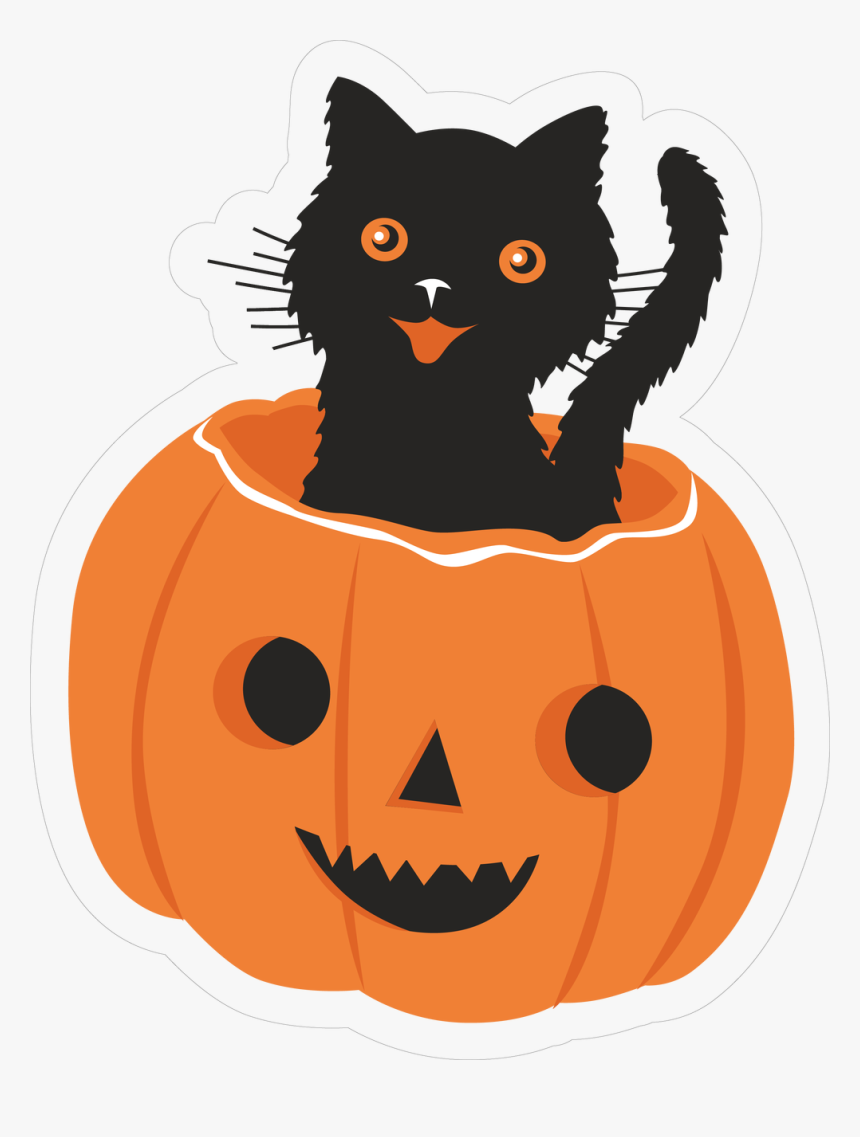 Cat In Pumpkin Print &amp; Cut File - Pumpkin Images To Print