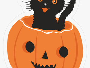 Cat In Pumpkin Print & Cut File - Pumpkin Images To Print