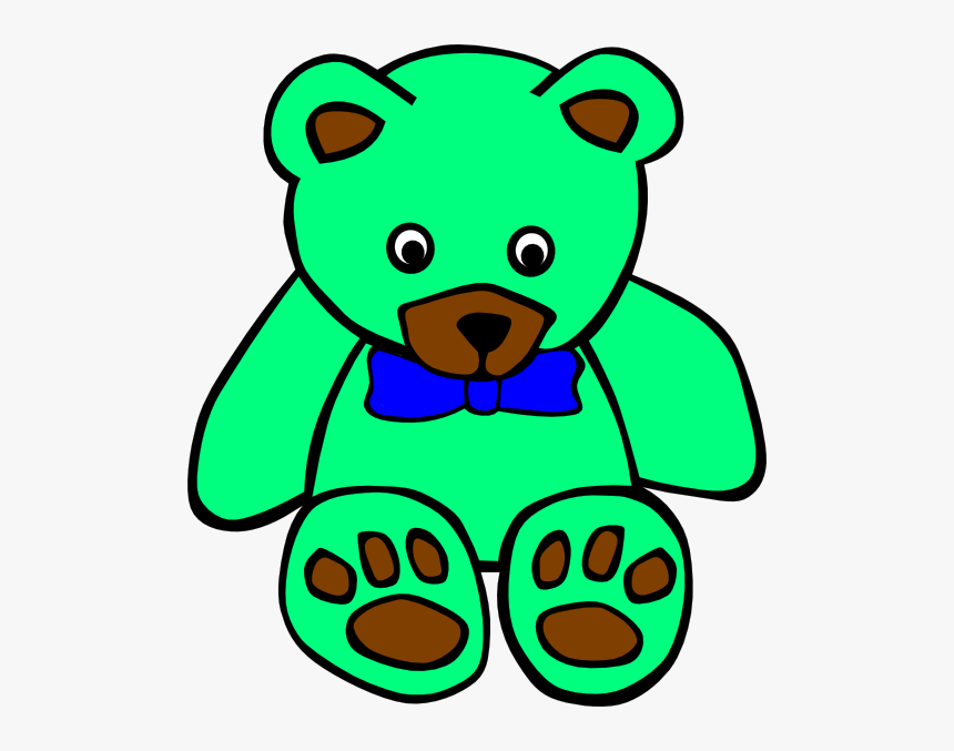 Green Teddy Bear Clipart - Simpl