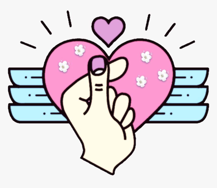 Heart Finger Kpop Background Dec