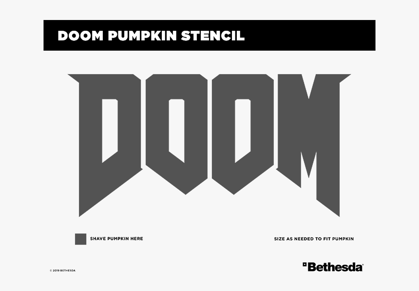 Doom Carving Stencil In-body - Doom 2016 Floppy Disk