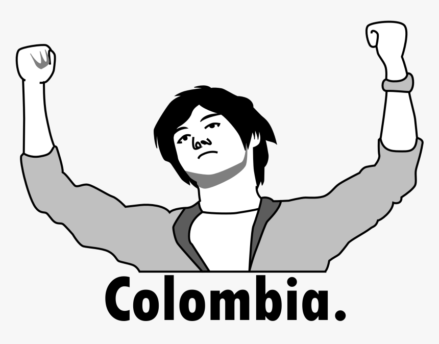Colombia Rage Face - Illustration