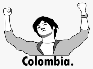 Colombia Rage Face - Illustration