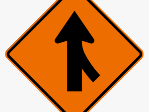 Merge Right Symbol - Merging Traffic Road Sign
