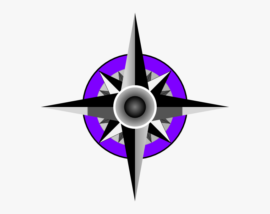 Compass Blue Rose Clip Art - Com