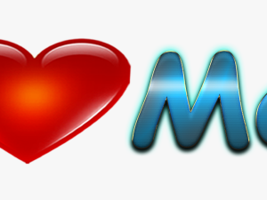 Maya Happy Birthday Name Logo - Heart