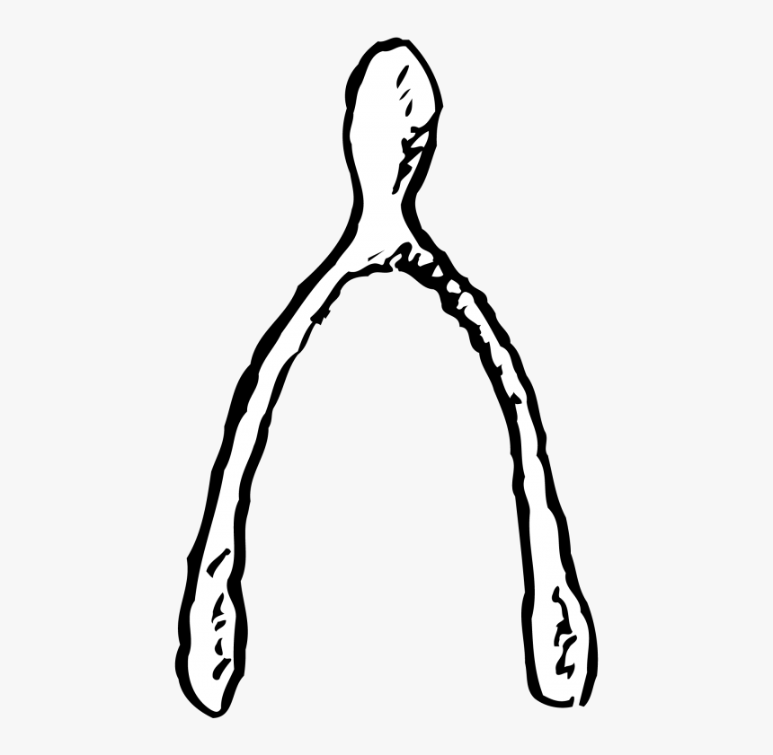 Transparent Stuffing Png - Black And White Wishbone
