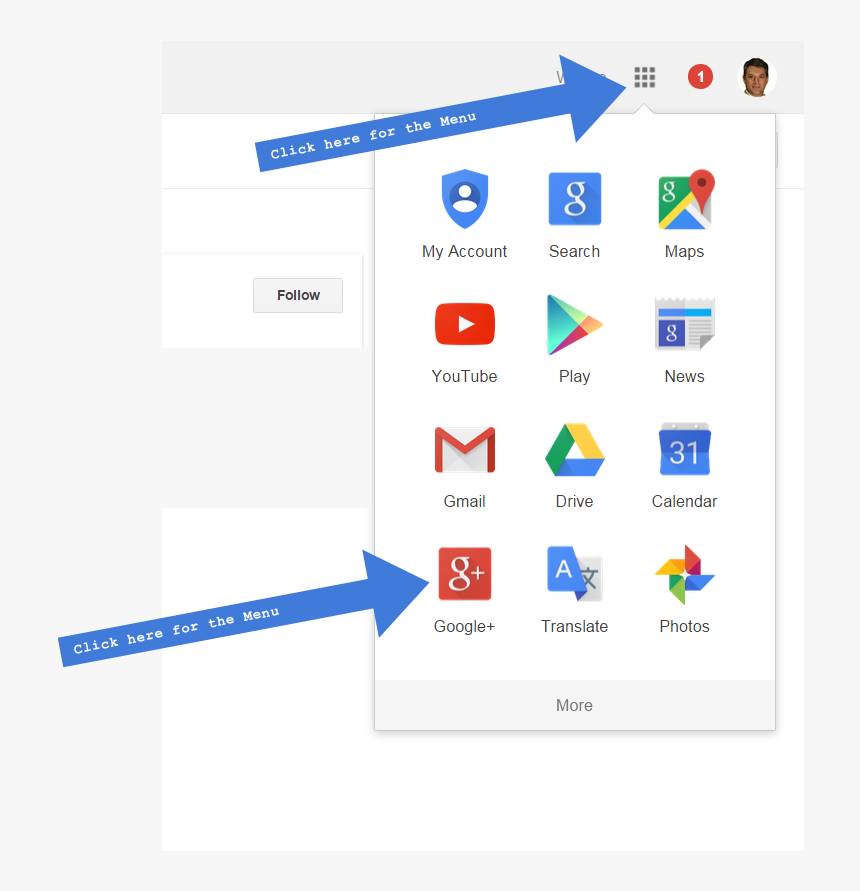 Access Your Google Plus Page - Google Logo
