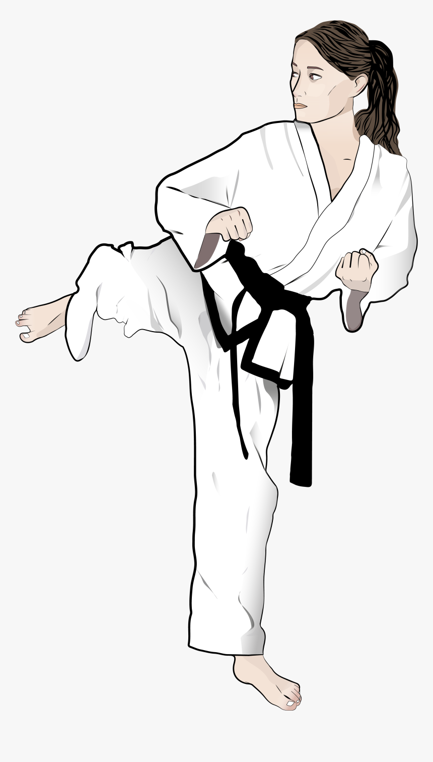 Transparent Karate Silhouette Pn